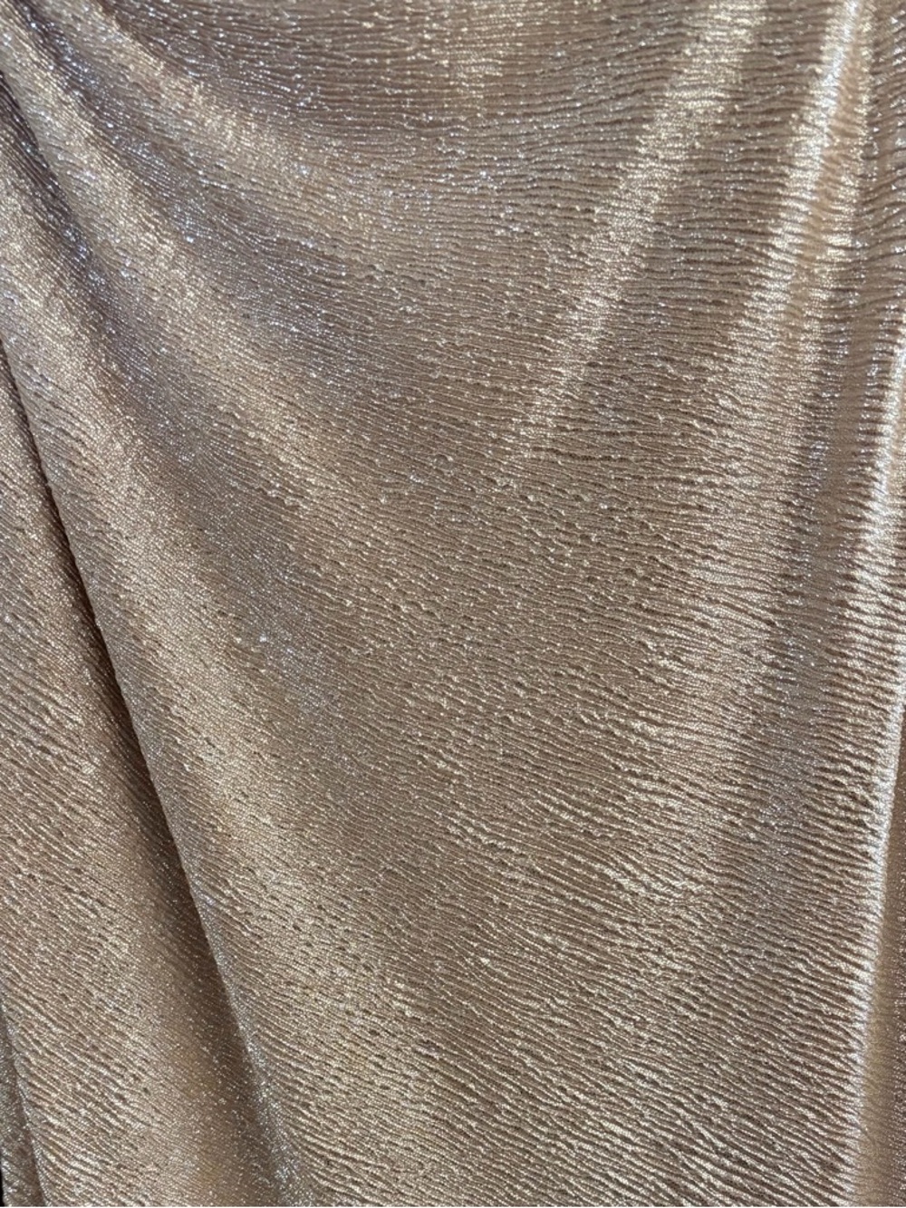 CK one -Shoulder Metallic Gold Evening Gown NEW - Picture 5 of 9